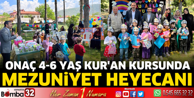 Onaç 4-6 Yaş Kur'an Kursunda Mezuniyet heyecanı