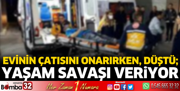 Onarmak için çıktığı çatıdan düştü