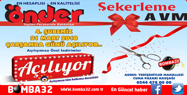ÖNDER ŞEKERLEME AVM 4. ŞUBESİNİ AÇIYOR