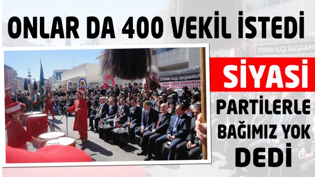 ONLAR DA 400 VEKİL İSTEDİ