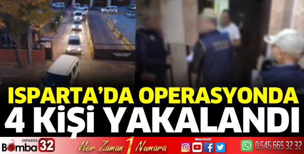 Operasyonda 4 kişi yakalandı