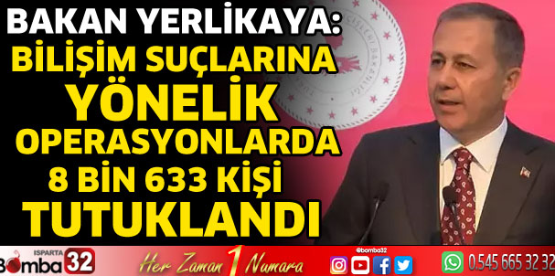 Operasyonlarda 8 bin 633 kişi tutuklandı