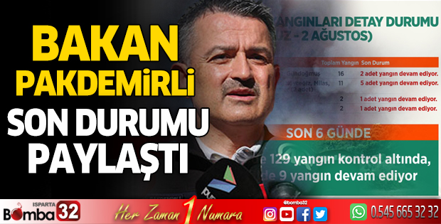 Orman yangınları detay durumu
