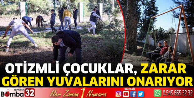 Otizmli çocuklar, zarar gören yuvalarını onarıyor