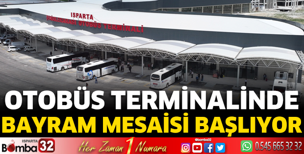 Otobüs terminalinde bayram mesaisi başlıyor 