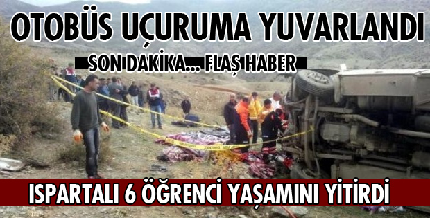 OTOBÜS UÇURUMA YUVARLANDI