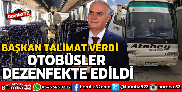 OTOBÜSLER DEZENFEKTE EDİLDİ