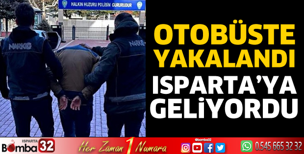 Otobüste yakalandı