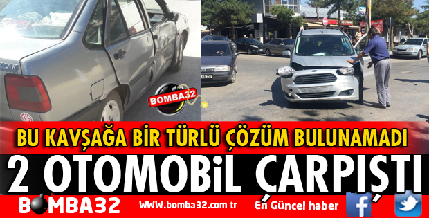 OTOGAR ÇIKIŞINDAKİ KAVŞAKTA YİNE KAZA