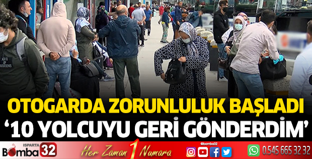 Otogarda PCR testi zorunluluğu başladı