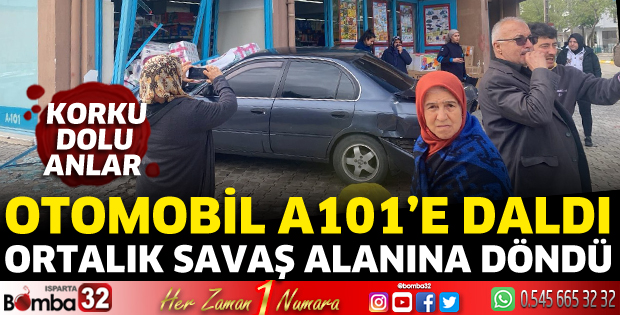 Otomobil A101'e daldı 