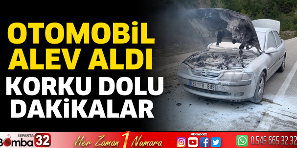 Otomobil alev aldı 