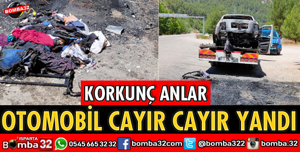 OTOMOBİL ALEV ALEV YANDI