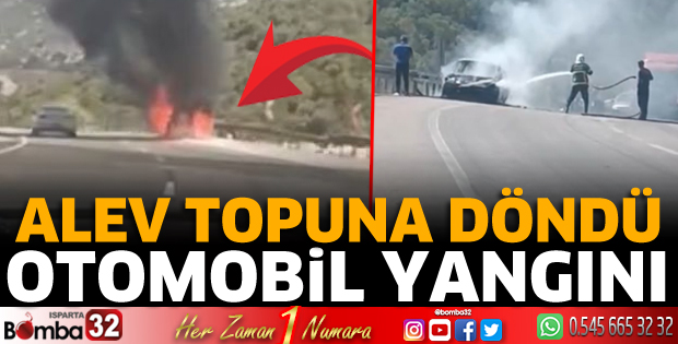 Otomobil alev topuna döndü