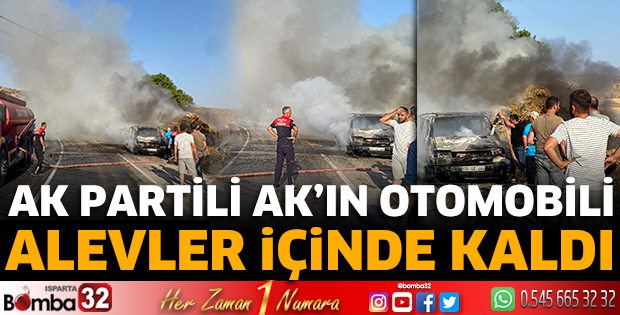 Otomobil alevler içinde kaldı