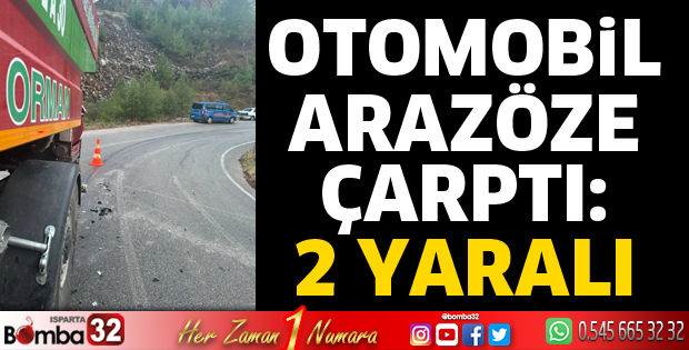 Otomobil arazöze çarptı