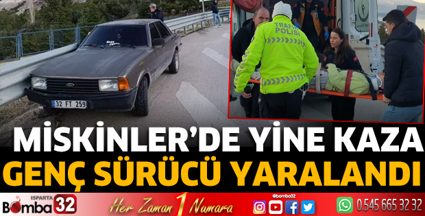 Otomobil bariyere çarptı: 1 yaralı