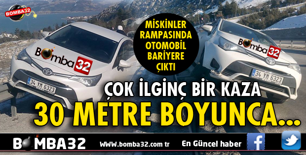 OTOMOBİL BARİYERLERE ÇIKTI