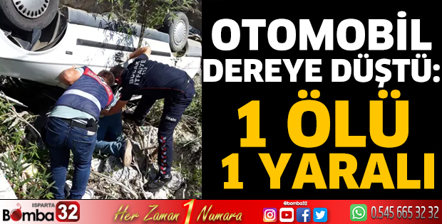 Otomobil dereye düştü: 1 ölü, 1 yaralı