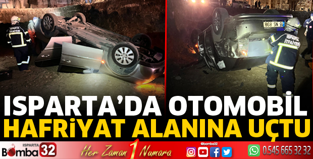 Otomobil hafriyat alanına uçtu