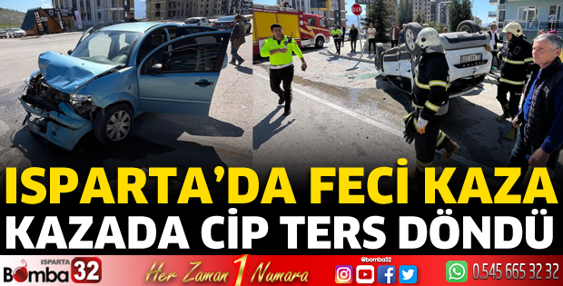 Otomobil ile cip çarpıştı 