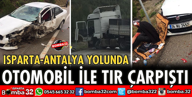 OTOMOBİL İLE TIR ÇARPIŞTI