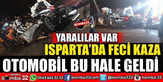 OTOMOBİL KAMYONA ARKADAN ÇARPTI