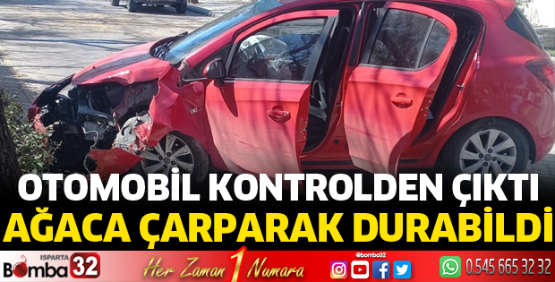 Otomobil kontrolden çıktı