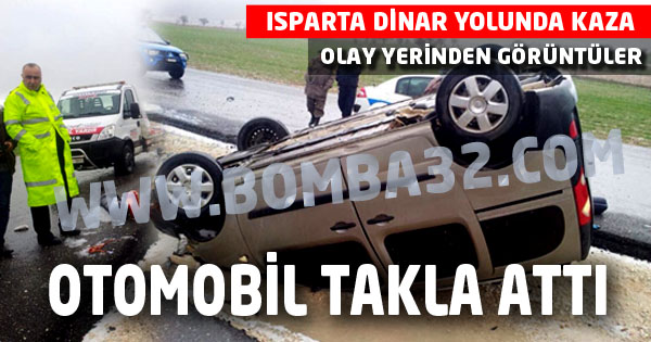 OTOMOBİL METRELERCE TAKLA ATTI