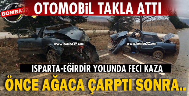 OTOMOBİL METRELERCE TAKLA ATTI