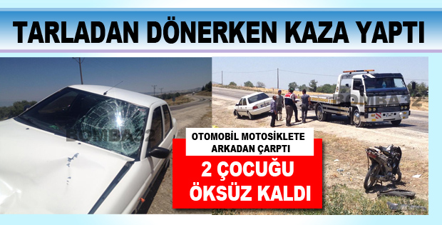 otomobil motosiklete çarptı: 1 ölü