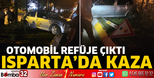 Otomobil refüje çıktı