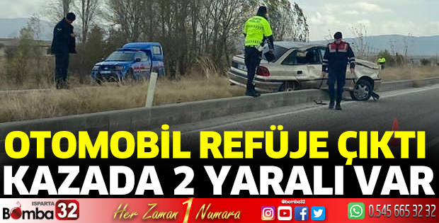 Otomobil refüje çıktı