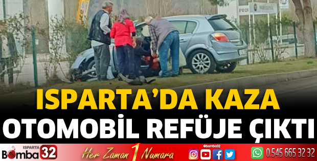 Otomobil refüje çıktı