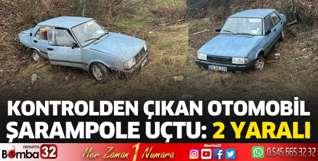 Otomobil şarampole uçtu: 2 yaralı