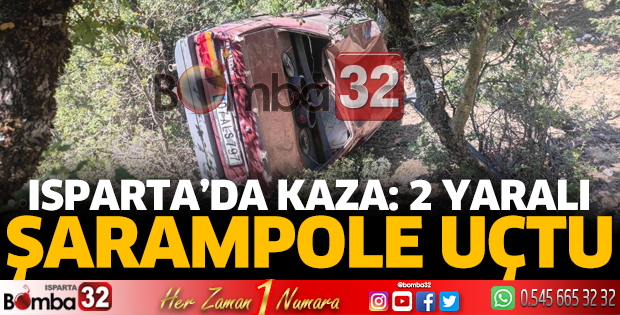 Otomobil şarampole uçtu