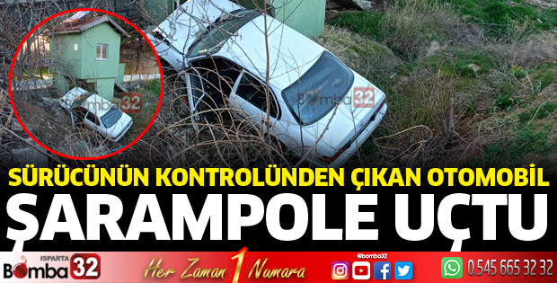Otomobil savruldu
