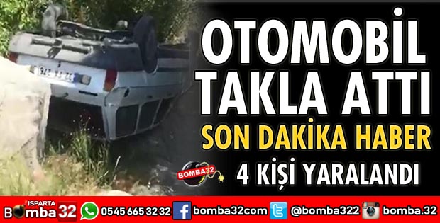 OTOMOBİL TAKLA ATTI