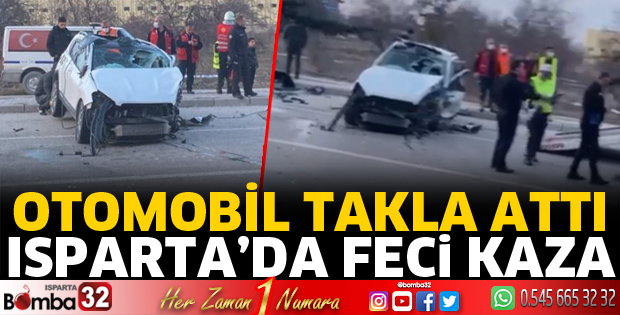 Otomobil takla attı