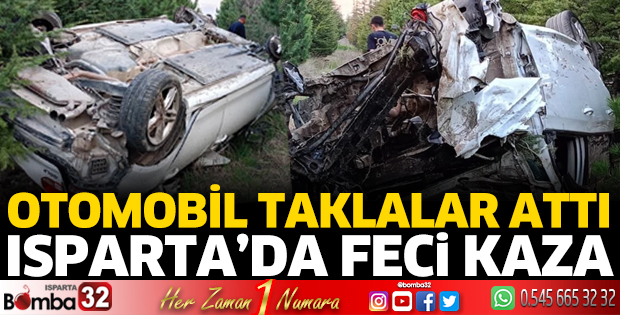 Otomobil taklalar attı