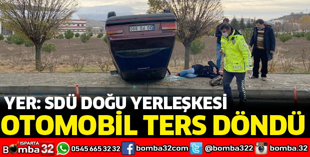 OTOMOBİL TERS DÖNDÜ
