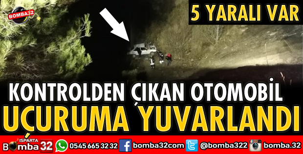 OTOMOBİL UÇURUMA YUVARLANDI