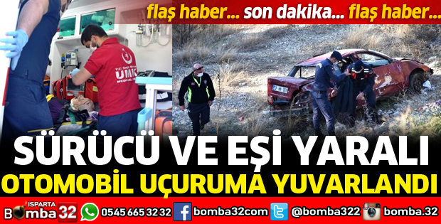 OTOMOBİL UÇURUMA YUVARLANDI