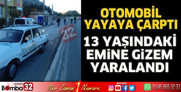 Otomobil yayaya çarptı