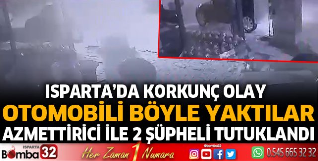 Otomobili ateşe verip, kaçtılar 