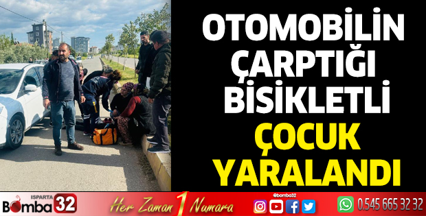 Otomobilin çarptığı bisikletli çocuk yaralandı