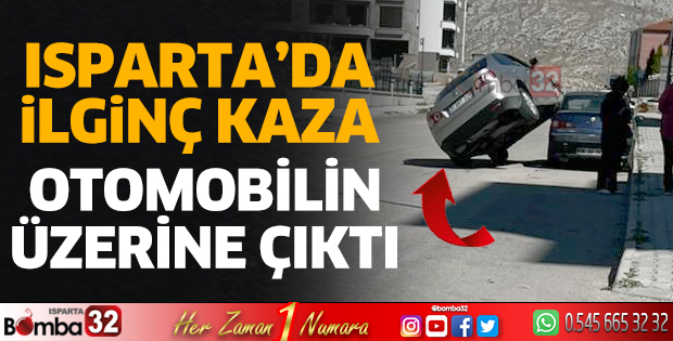 Otomobilin üzerine çıktı