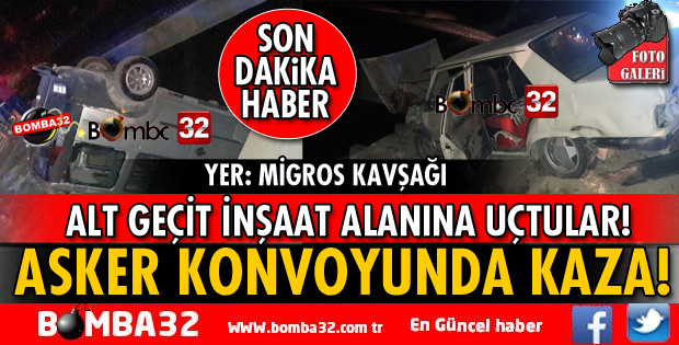 OTOMOBİLLER ALT GEÇİT İNŞAAT ALANINA UÇTU