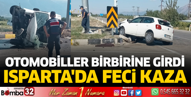 Otomobiller birbirine girdi