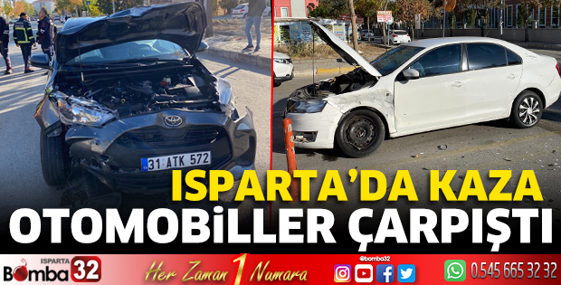 Otomobiller çapıştı
